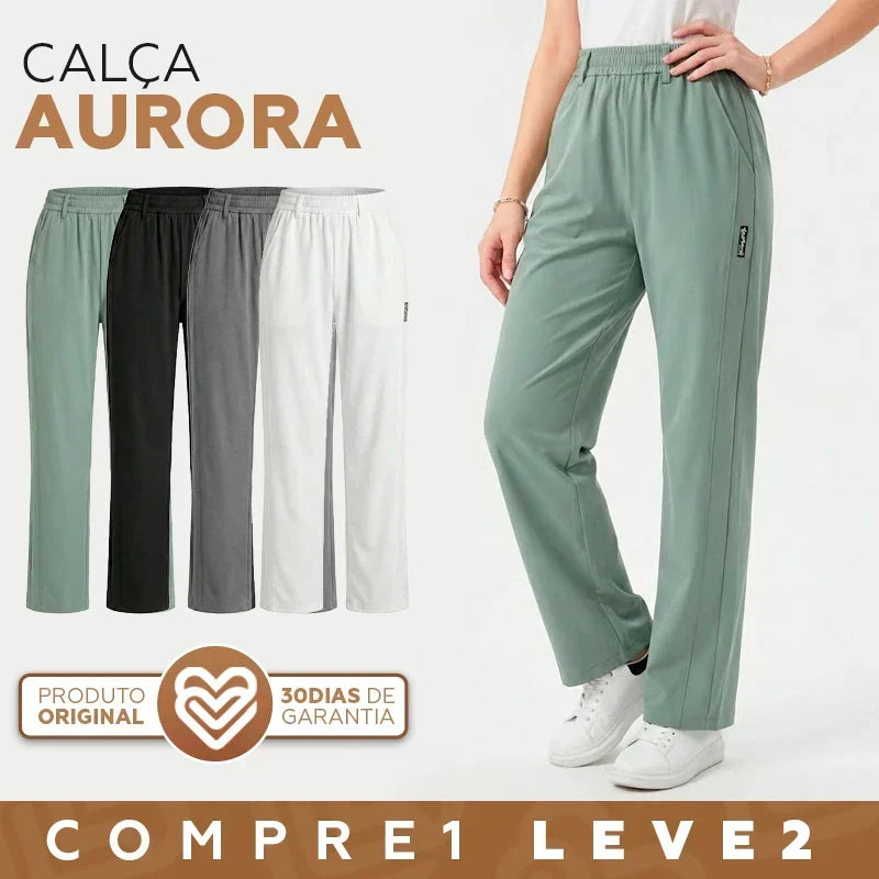 Kit 3 Calças Femininas Aurora em Malha Seda Gelo